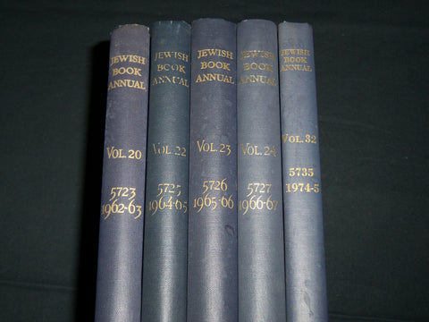 1962-1975 JEWISH BOOK ANNUALS LOT OF 5 - VOLUME NO. 20-32 - KD 656