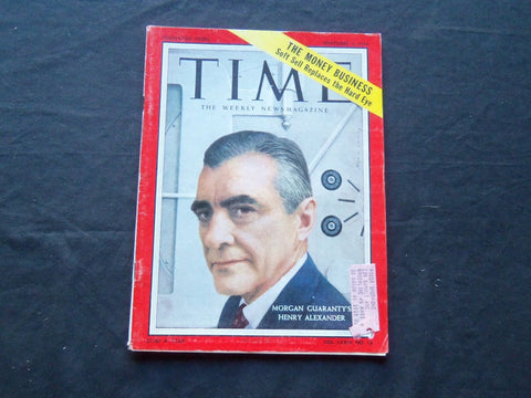 1959 NOVEMBER 2 TIME MAGAZINE - MORGAN GUARANTY'S HENRY ALEXANDER - T 1714