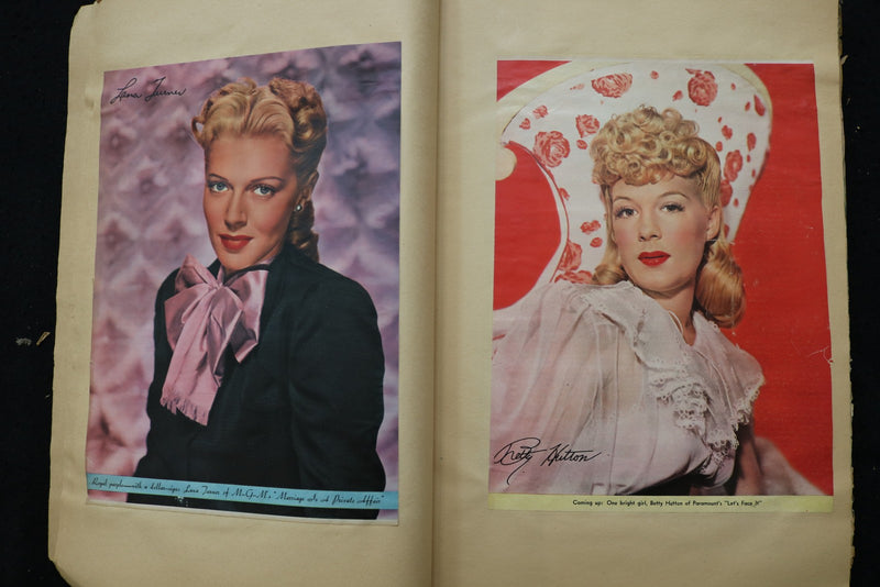 HOLLYWOOD MOVIE STARS SCRAPBOOK - HUMPHREY BOGART - ALAN LADD - E 24912
