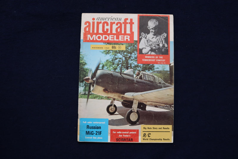 1969 NOV AMERICAN AIRCRAFT MODELER MAGAZINE - DAUNTLESS BOMBER COVER - E 11356
