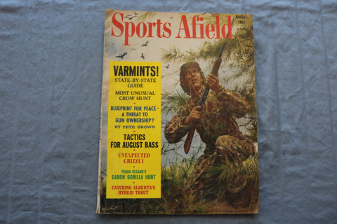 1963 AUGUST SPORTS AFIELD MAGAZINE - VARMINTS! COVER - SP 6175S