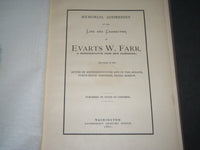 1881 EVARTS W. FARR MEMORIAL ADDRESS LIFE & CHARACTER BOOK - KD 4748