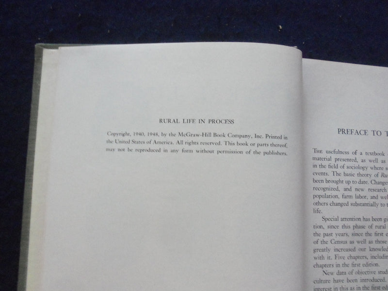 1948 RURAL LIFE IN PROCESS HARDCOVER BOOK BY PAUL H. LANDIS - KD 8233