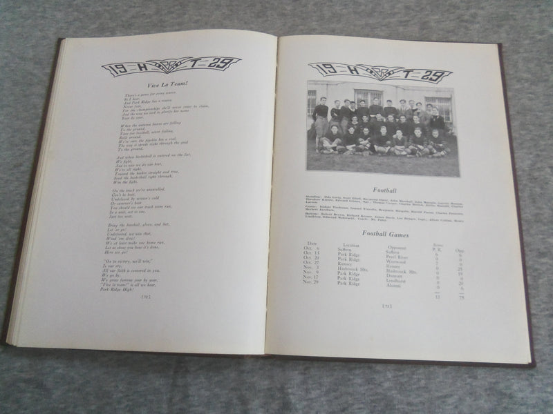 1929 THE HOOT PARK RIDGE HIGH SCHOOL YEARBOOK - PARK RIDGE, NEW JERSEY - YB 2895