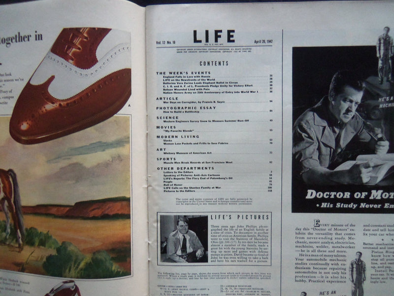 1942 APRIL 20 LIFE MAGAZINE - 1942 SLACKS IN FASHION - L 283