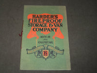 1900'S HARDER'S FIRE PROOF STORAGE & VAN COMPANY CATALOG - CHICAGO ILL - J 3476