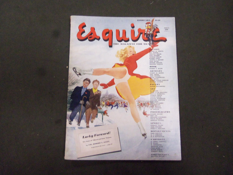 1948 FEBRUARY ESQUIRE MAGAZINE - NICE ILLUSTRATIONS, COVER AND ADS - ST 2742