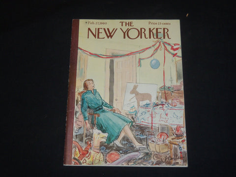 1960 FEBRUARY 27 THE NEW YORKER MAGAZINE - ILLUSTRATED COVER - NY 709