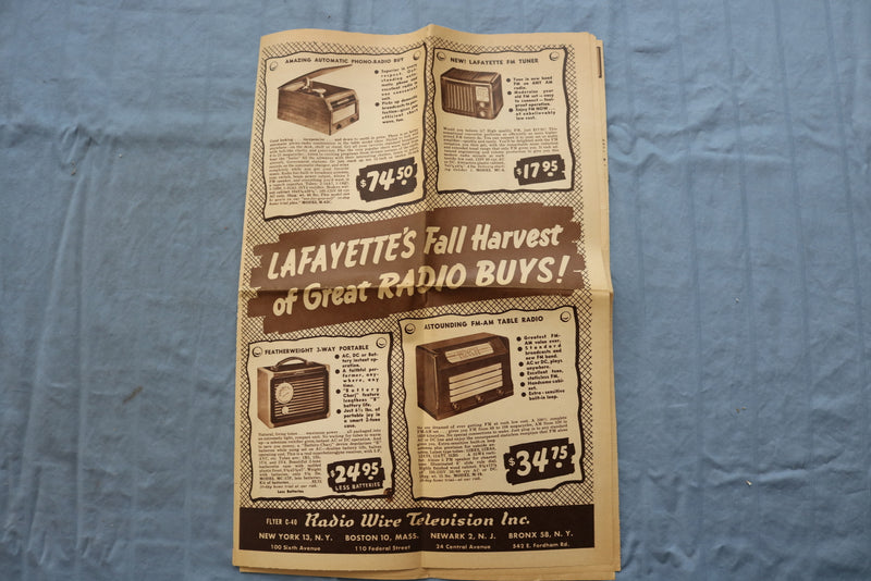 1950'S LAFAYETTE'S CATALOG - K 706