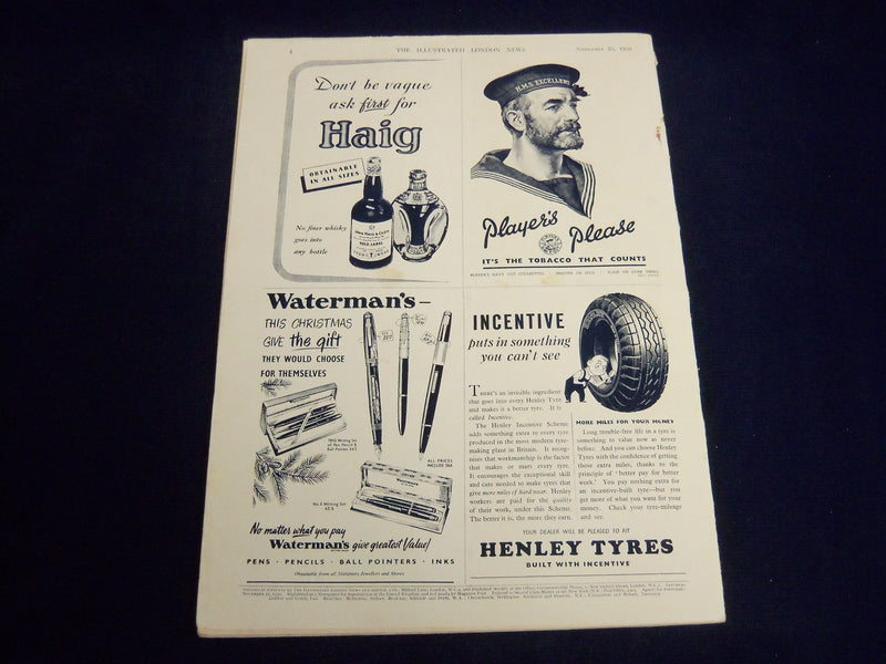 1950 NOVEMBER 25 ILLUSTRATED LONDON NEWS MAGAZINE - KING FAROUK - E 8157