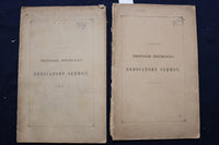 1855 BOWDOIN COLLEGE NEW CHAPEL DEDICATION SERMON SOFTCOVER LOT OF 2 - K 843