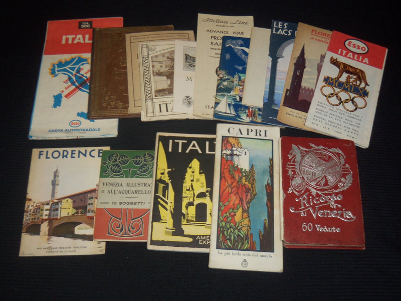 1900'S ITALY EPHEMERA GUIDES & MAPS LOT OF 16 - O 3168