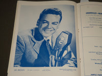 1952 MAY 21 THE GREATEST STATE SHOW ON EARTH PROGRAM - BOB HOPE - LEWIS - J 2360