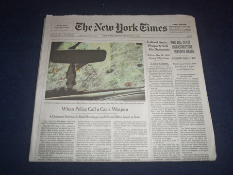 2021 NOVEMBER 7 NEW YORK TIMES - HOW BILL TO FIX INFRASTRUCTURE SURVIVED BRAWL