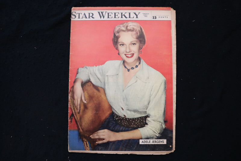 1952 JUNE 7 STAR WEEKLY MAGAZINE - ADELE JERGENS COVER - E 26120
