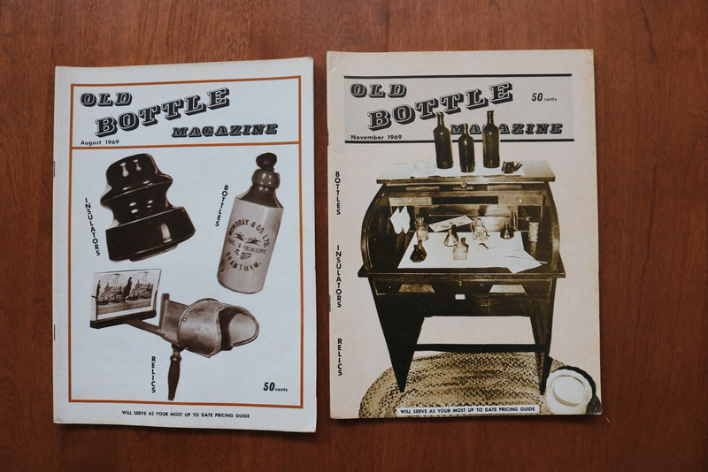 1968-1970 OLD BOTTLE MAGAZINE & ANTIQUE BOTTLES MAGAZINE - LOT OF 17 - O 3933