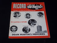 1956 APRIL RECORD WHIRL MAGAZINE - NAT KING COLE FRONT COVER - E 3669