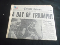 1969 JULY 25 CHICAGO TRIBUNE NEWSPAPER - A DAY OF TRIUMPH! - SPLASHDOWN- NP 5849