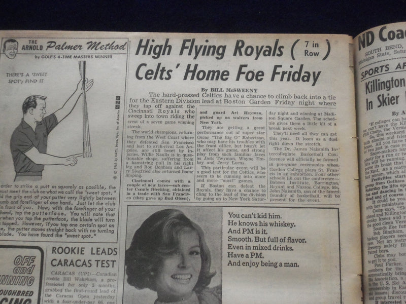 1965 NOV 19 BOSTON RECORD AMERICAN NEWSPAPER-VIET SNAFU COSTS GI LOSSES -NP 6306