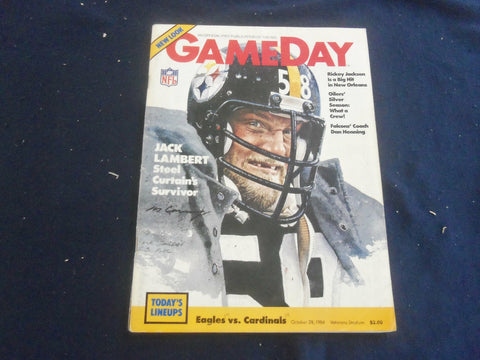 1984 OCT 28 GAMEDAY MAGAZINE- PHILADELPHIA EAGLES VS ST. LOUIS CARDINALS- F 250J