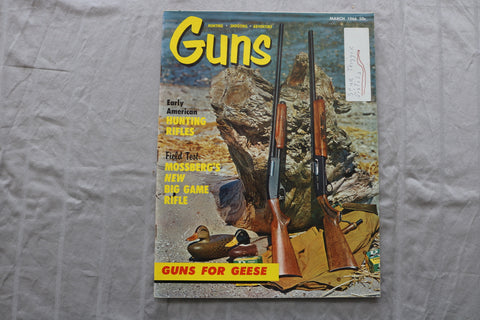 1966 MARCH GUNS MAGAZINE - GUNS FOR GEESE COVER - ST 6505T