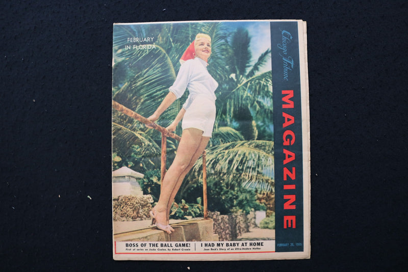 1955 FEBRUARY 20 CHICAGO SUNDAY TRIBUNE MAGAZINE - MONA MASSEY COVER - E 26345
