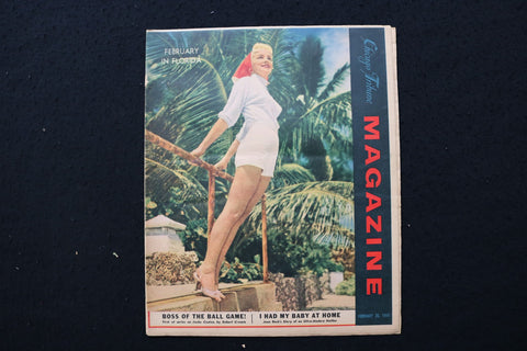 1955 FEBRUARY 20 CHICAGO SUNDAY TRIBUNE MAGAZINE - MONA MASSEY COVER - E 26345