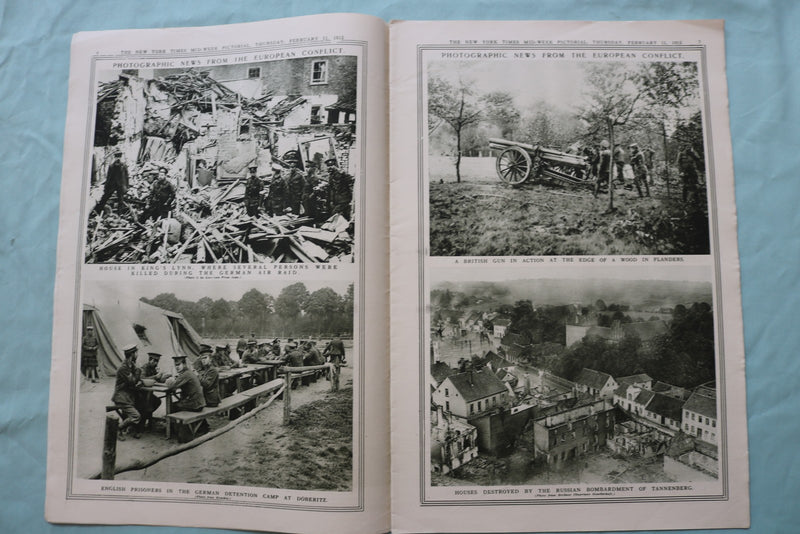 1915 FEB 11 NEW YORK TIMES MID-WEEK PICTORIAL - ABRAHAM LINCOLN COVER - NP 9113