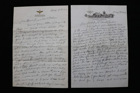 1943 JEFFERSON BARRACKS LETTERS - LOT OF 2 - MISSOURI - K 2771