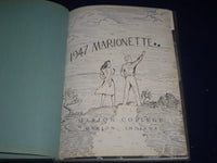 1947 MARIONETTE MARION COLLEGE YEARBOOK - INDIANA - GREAT PHOTOS - YB 482