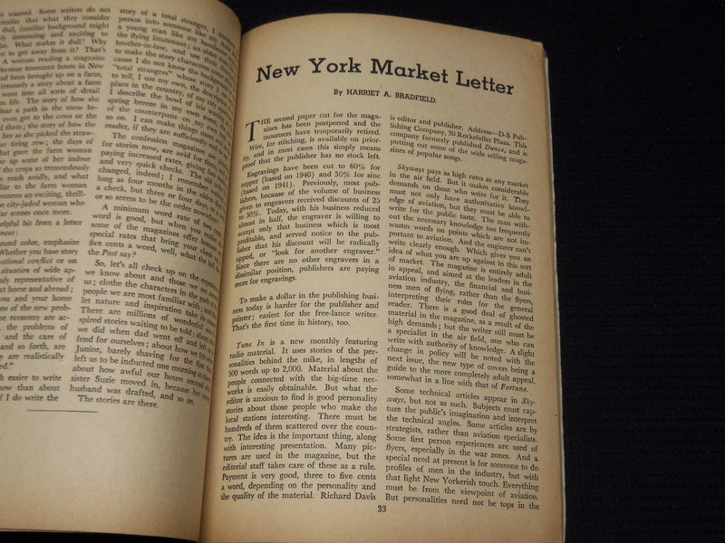 1938-1944 WRITER'S DIGEST MAGAZINE LOT OF 5 ISSUES - O 1134K