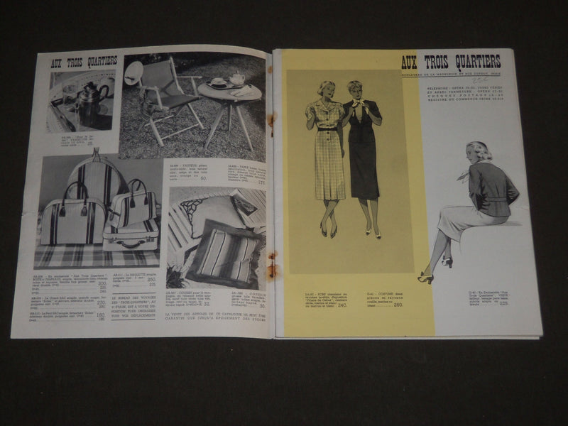 1938 AUX TROIS QUARTIERS DE LA MADELEINE FRENCH CATALOGUE - PARIS - FR 1065