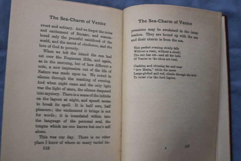 1907 THE SEA-CHARM OF VENICE HARDCOVER BOOK BY STOPFORD A. BROOKE - K 687