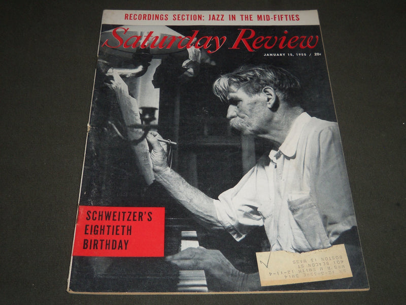 1955 JAN 15 SATURDAY REVIEW OF LITERATURE MAGAZINE - ALBERT SCHWEITZER - ST 4934