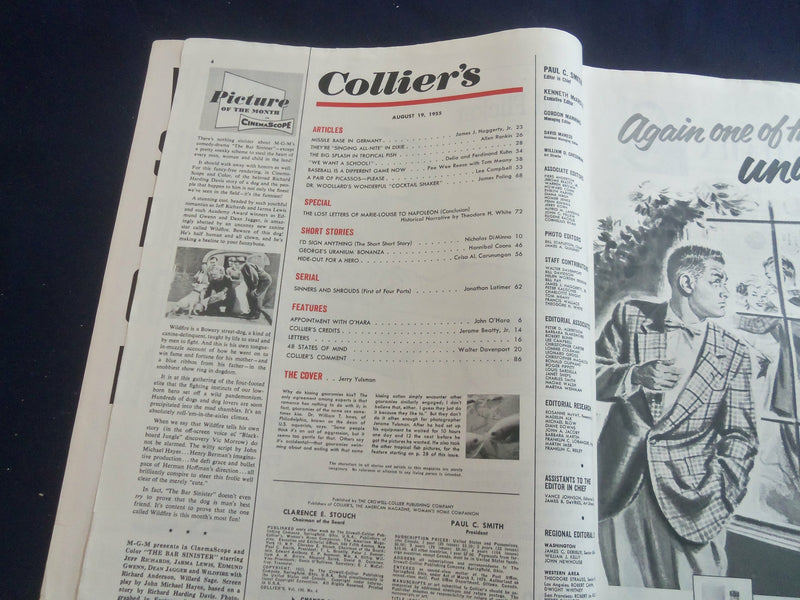 1955 AUGUST 19 COLLIER'S MAGAZINE - MARIE-LOUISE LETTERS TO NAPOLEON - ST 1115Q