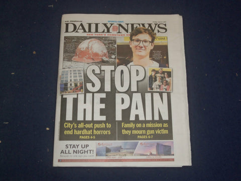 2021 JUNE 27 NEW YORK DAILY NEWS NEWSPAPER -NYC 300 WORK SITES SHUT DOWN, SAFETY