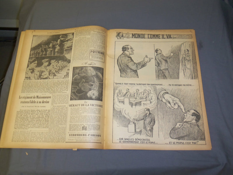 1942 SEP 26 LA PATRIE NEWSPAPER-FRENCH-100,000 SOLDATS NAZIS A STALINGRAD-FR2103
