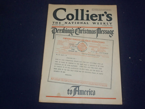 1917 DEC 22 COLLIER'S MAGAZINE- PERSHING'S CHRISTMAS MESSAGE TO AMERICA- ST 6723