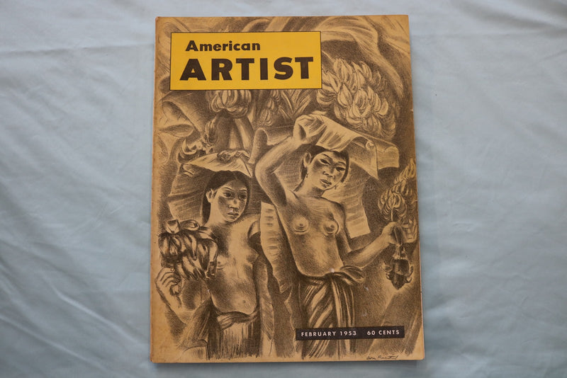 1953 FEBRUARY AMERICAN ARTIST MAGAZINE - A GREAT ILLUSTRATION COVER - E 26585