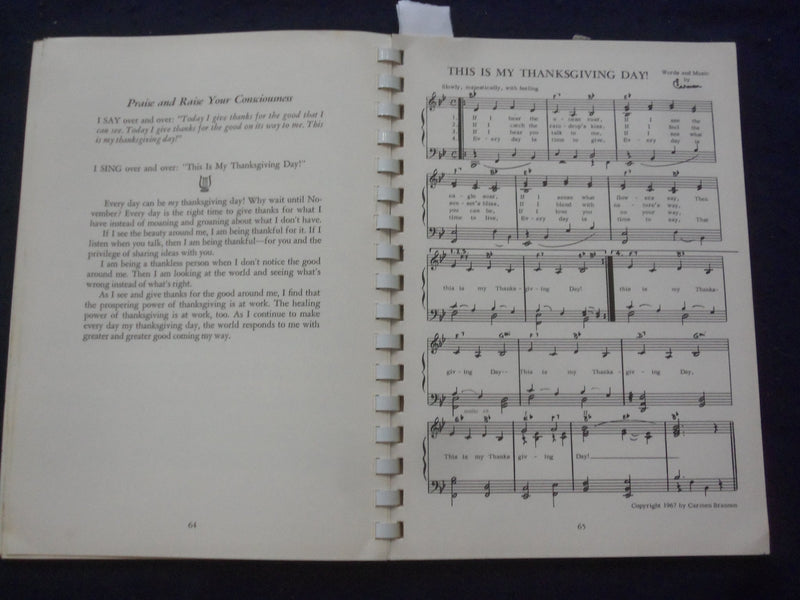 1967 SAY AND SING YOUR WAY TO SUCCESSFUL LIVING - INSCRIBED BY CARMEN - J 9797