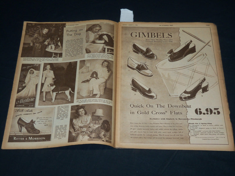 1946 MARCH 3 THE PITTSBURGH PRESS SUNDAY ROTO SECTION - FLORIDA - NP 4475