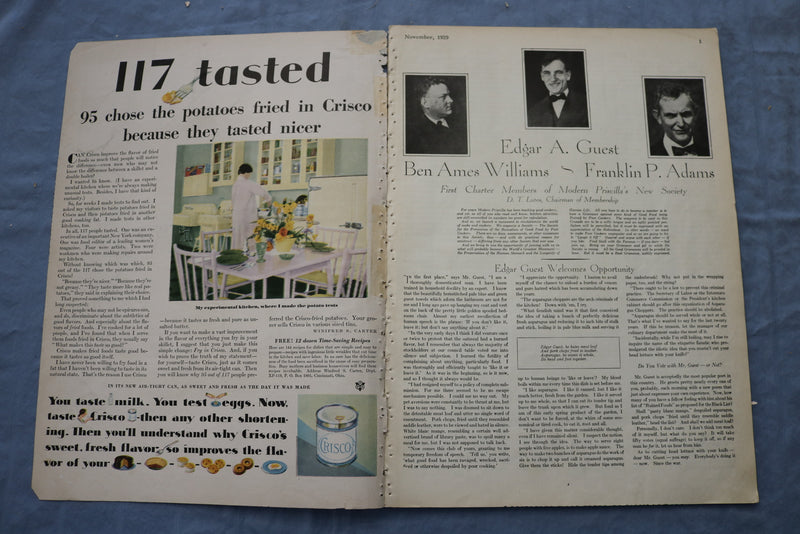 1929 NOVEMBER THE MODERN PRISCILLA MAGAZINE - CAN GOOD FOOD BE RUINED - SP 4783F