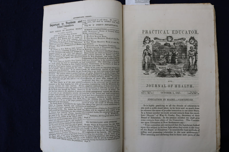 1847 OCTOBER 1 PRACTICAL EDUCATOR JOURNAL OF HEALTH SOFTCOVER BOOKLET - K 942