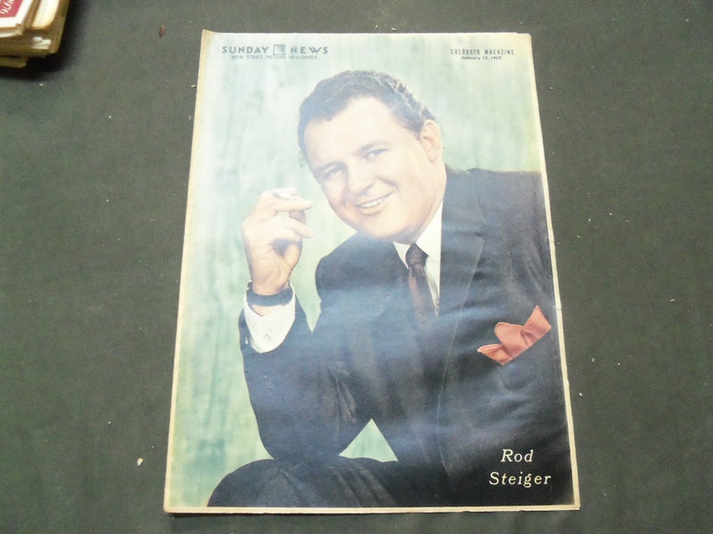 1957 JAN 13 NY NEWS NEWSPAPER COLOROTO MAGAZINE SECTION - ROD STEIGER - II 4228