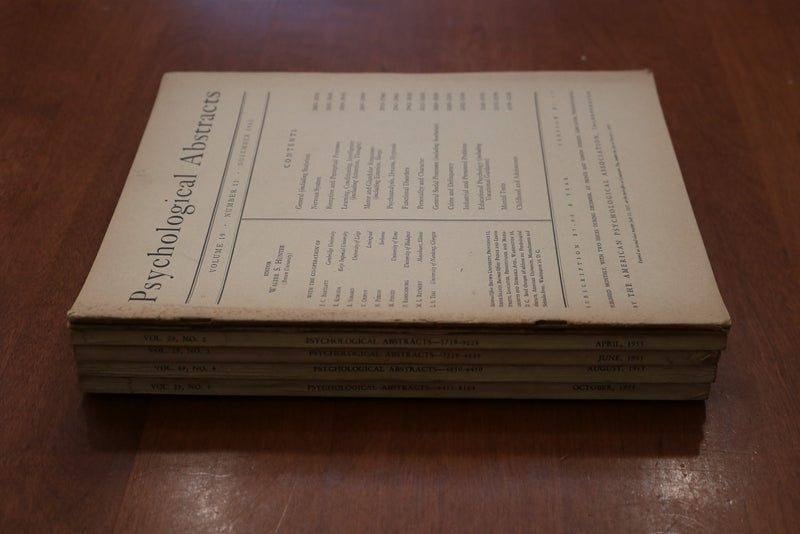 1945-1955 PSYCHOLOGICAL ABSTRACTS MAGAZINE - LOT OF 6 - O 3920