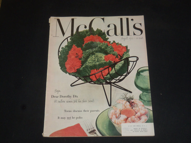1952 AUGUST MCCALL'S MAGAZINE - NICE COVER, STORIES & ADS - SP 6869
