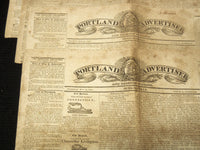 1833-1834 PORTLAND ADVERTISER OF MAINE NEWSPAPER LOT OF 9 ISSUES - NP 3297I