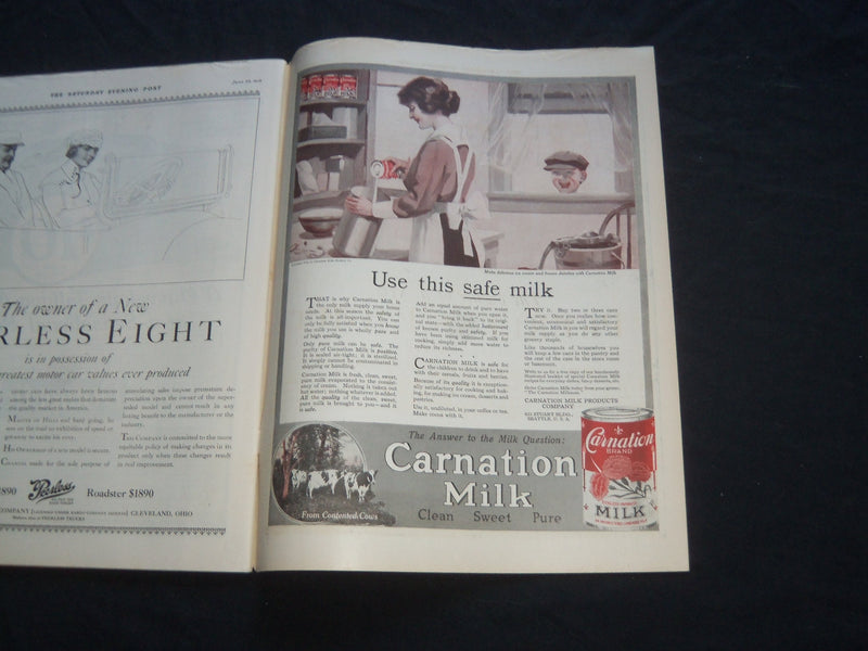 1916 JUNE 24 THE SATURDAY EVENING POST MAGAZINE - ILLUSTRATED COVER - SP 733
