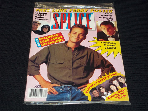 1991 SPLICE MAGAZINE - LUKE PERRY FREE POSTER INSIDE - E 13634