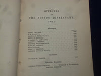 1871 BOSTON DISPENSARY 75TH ANNUAL REPORT, BY SAMUEL A. GREEN - J 4601
